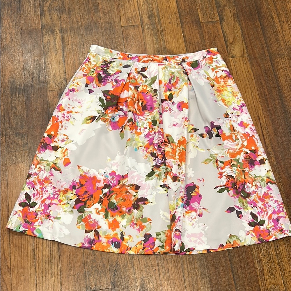 Floral A-Line Skirt - Multicolor